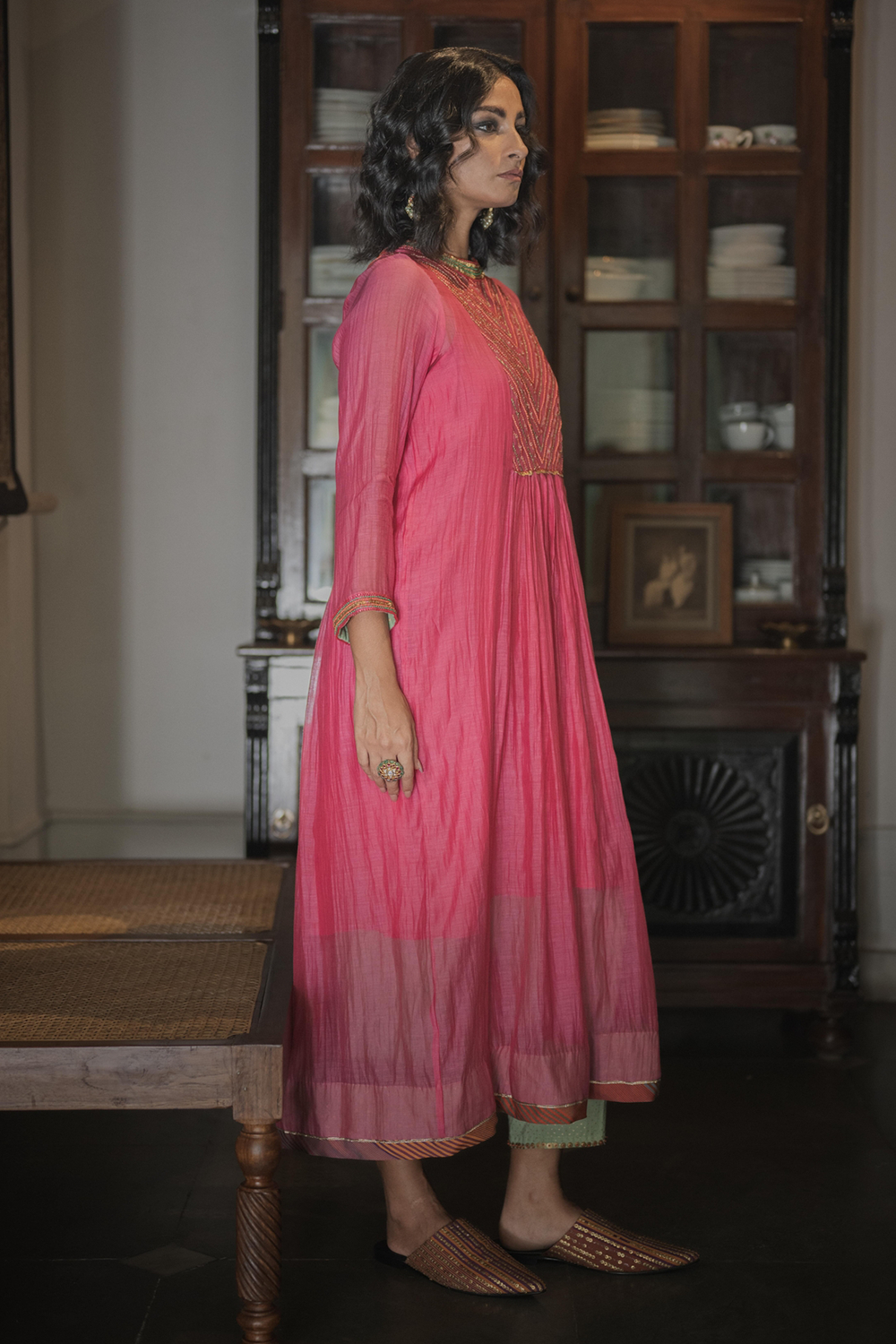 Rani Pink Simrat Kurta