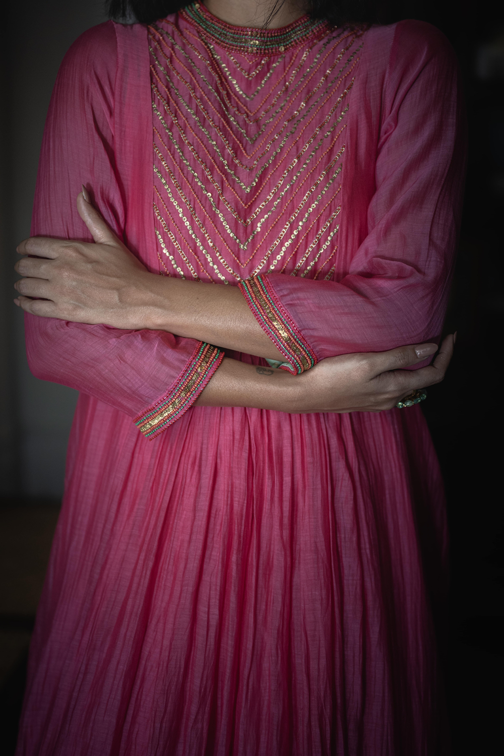 Rani Pink Simrat Kurta