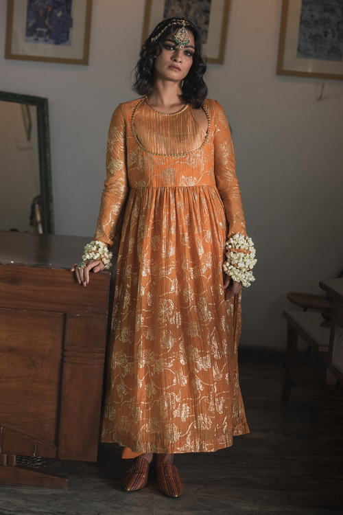Kesaria Orange Rewa Kurta