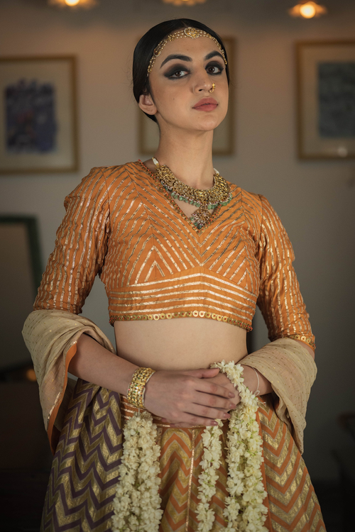 Kesaria Orange Anand Blouse