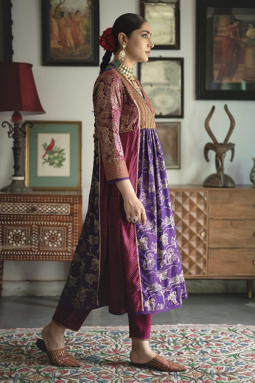 Multicolor Jamun Purple Baani Kurta