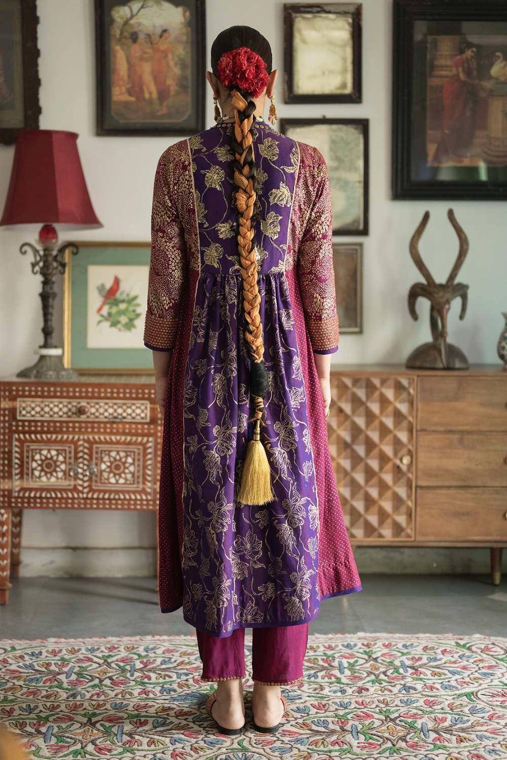 Multicolor Jamun Purple Baani Kurta