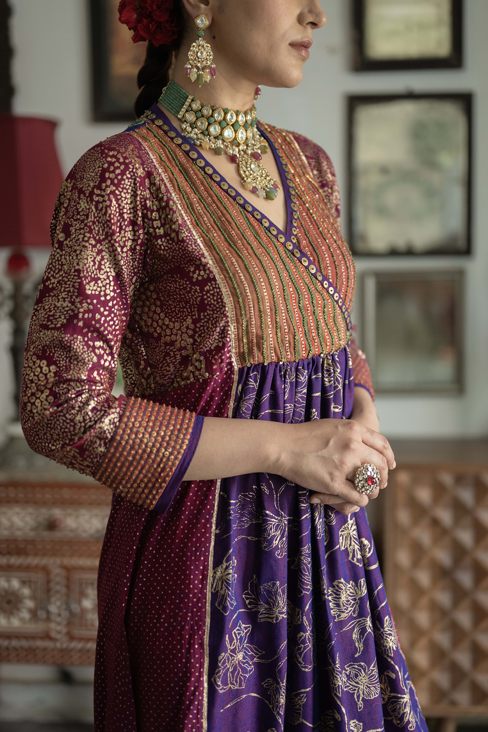 Multicolor Jamun Purple Baani Kurta