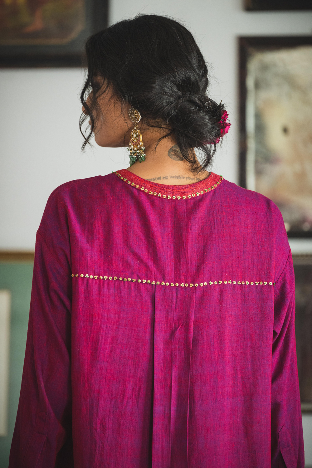 Ruby Pink Falak Shirt