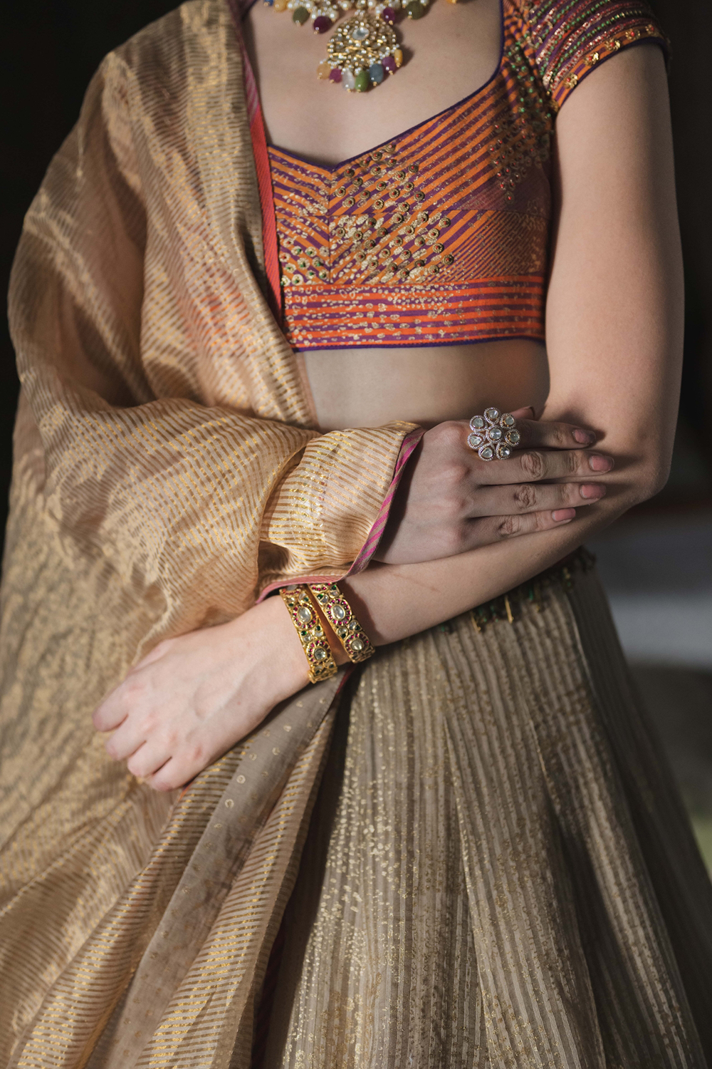 Gold Achal Dupatta