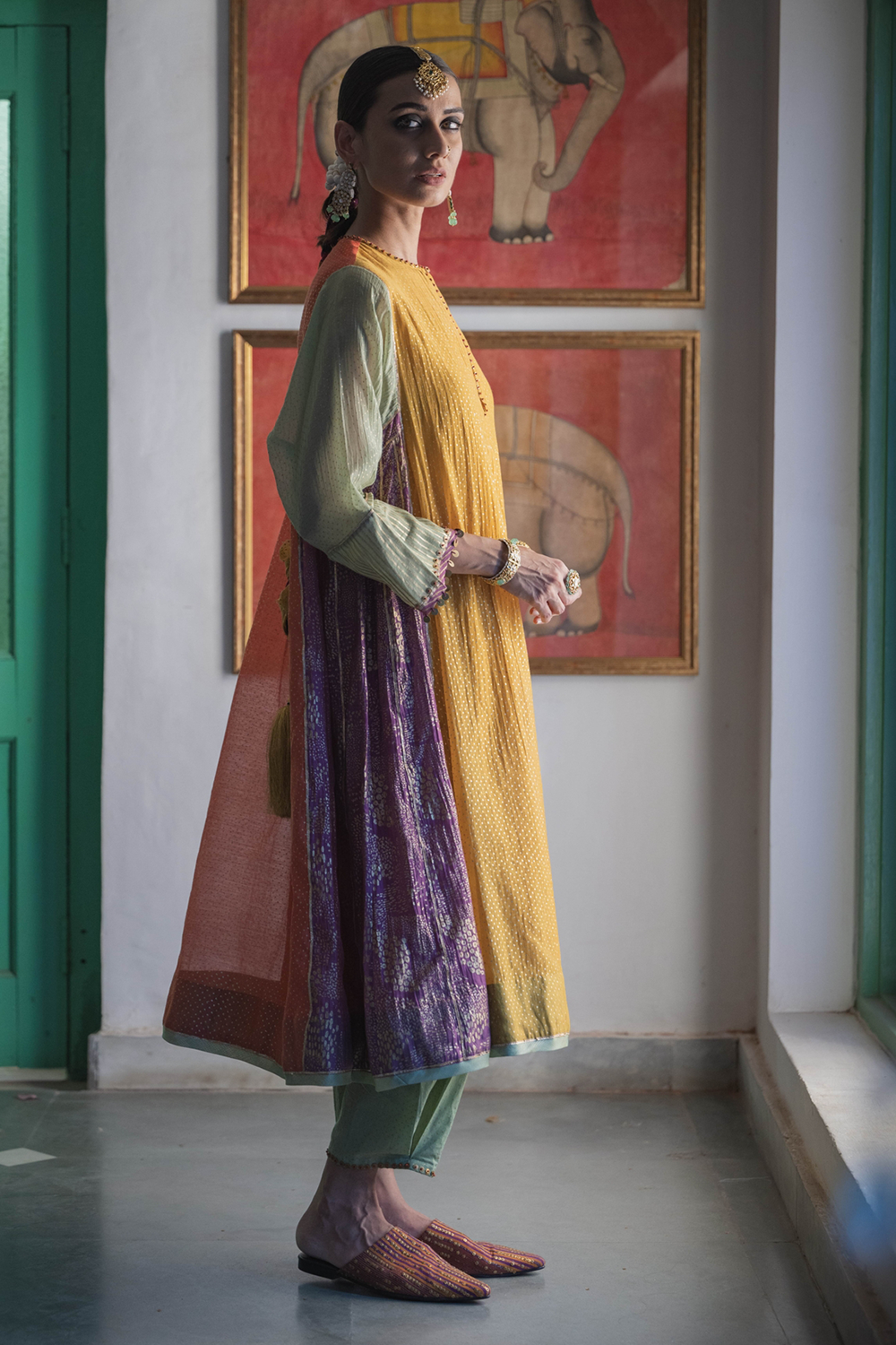 Multicolor Ranjha Kurta