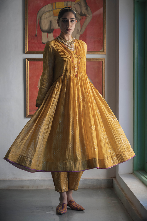 Haldi Yellow Disha Kurta