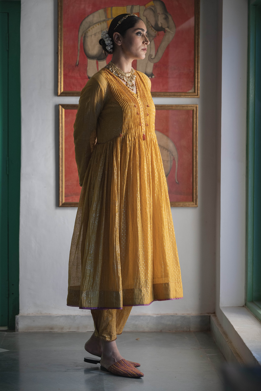 Haldi Yellow Disha Kurta