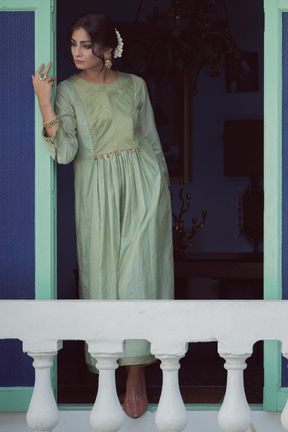 Kasbi Green Ruha Kurta