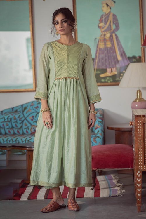 Kasbi Green Ruha Kurta