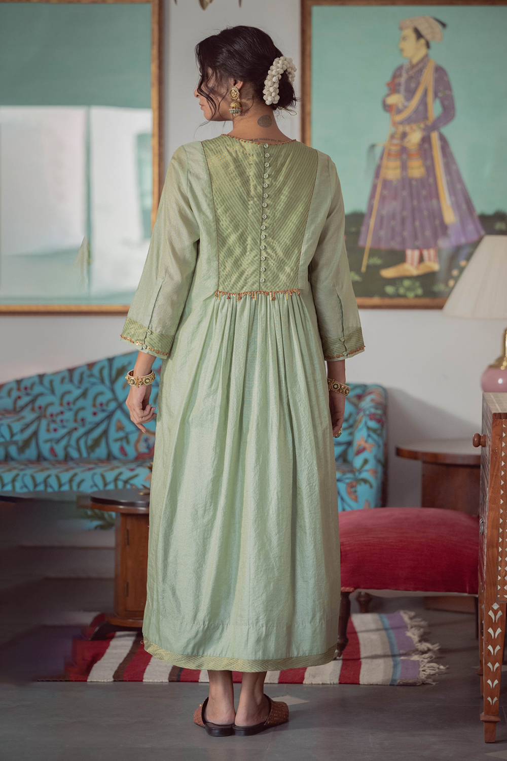 Kasbi Green Ruha Kurta