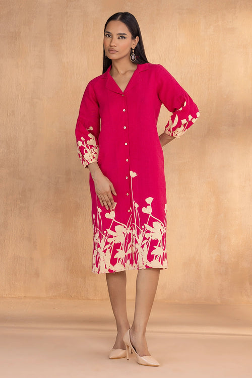 Floral Hot Pink Ballet Dress