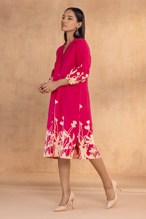 Floral Hot Pink Ballet Dress