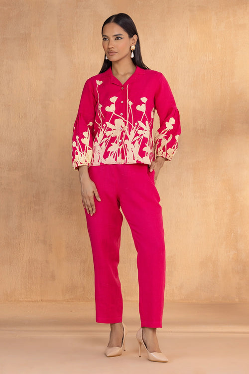 Floral Hot Pink Ballet Co-ord Set