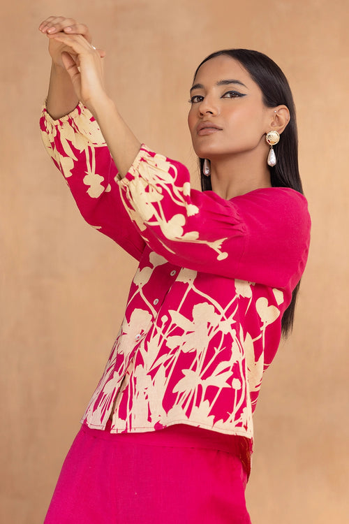 Floral Hot Pink Ballet Co-ord Set