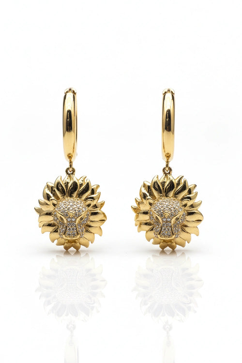 Diamond Lion Hoops