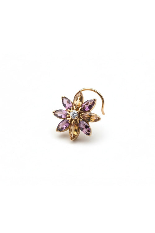 High Shine Flower Nose Pin