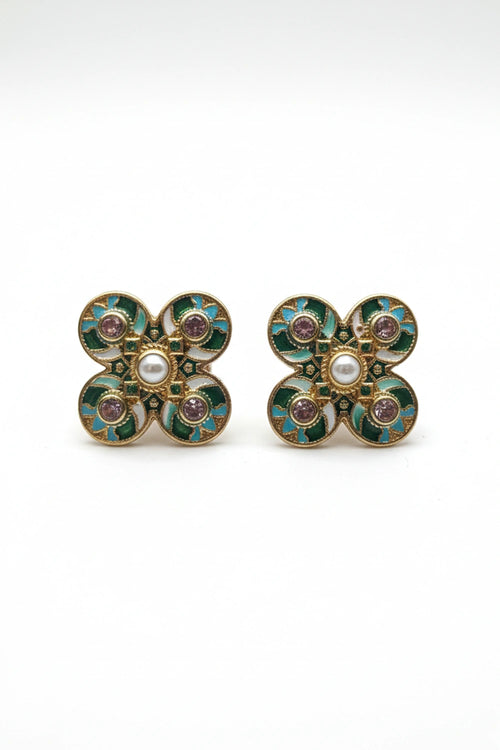 Victorian Enamel Earrings