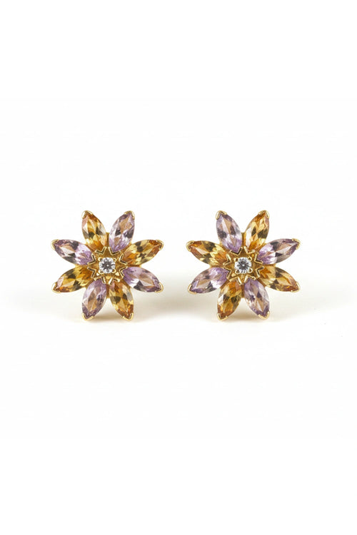 High Shine Flower Earrings