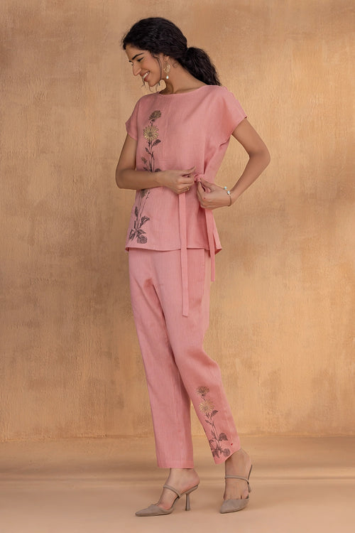 Golden Daisy Lotus Bow Co-ord Set