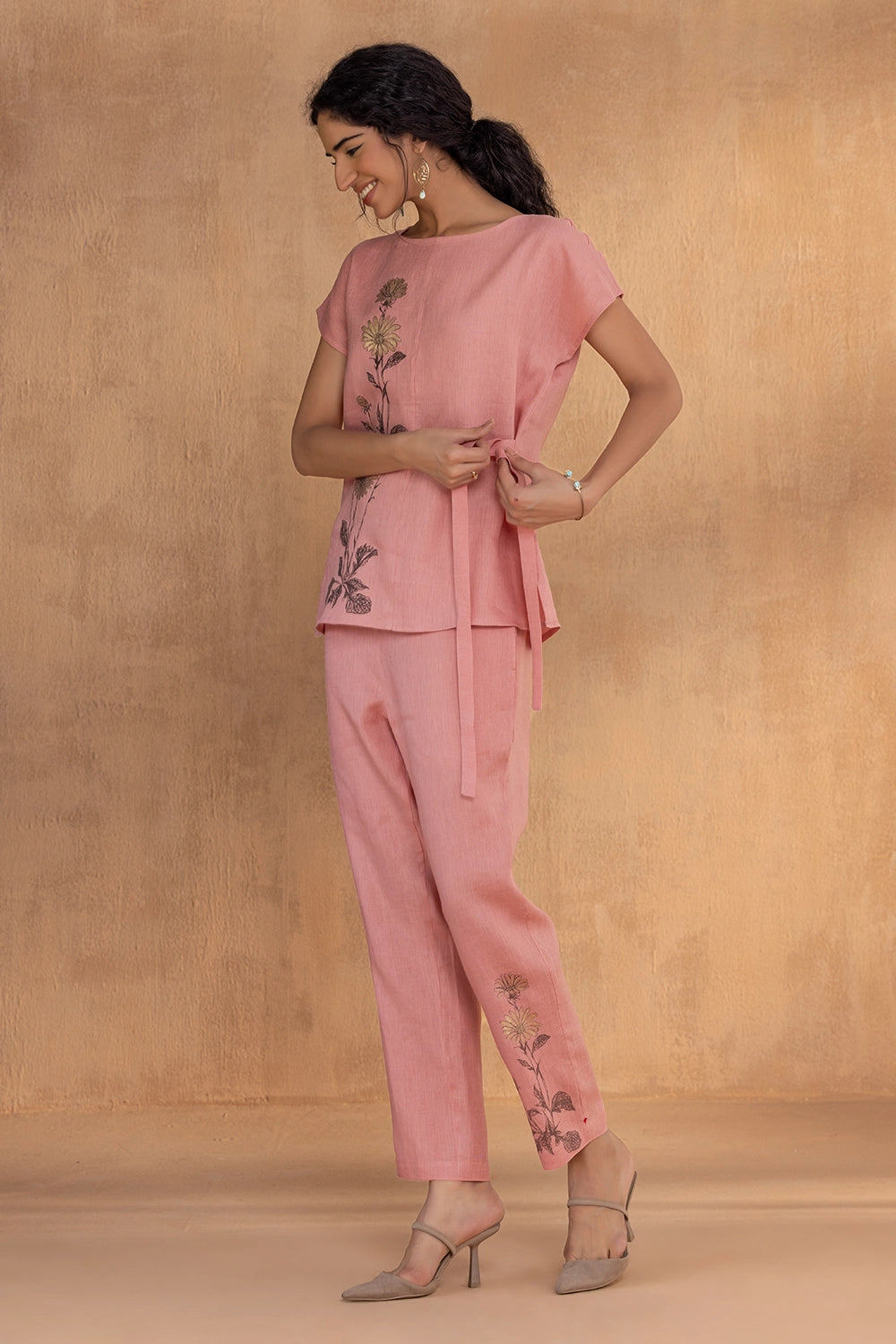 Golden Daisy Lotus Bow Co-ord Set