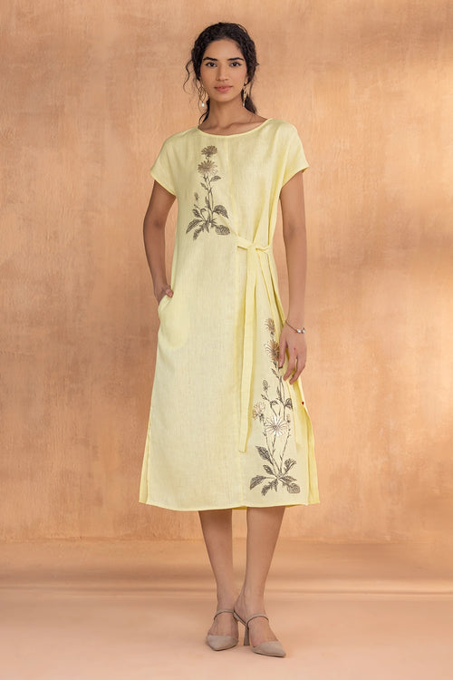 Golden Daisy Lemonade Bow Dress