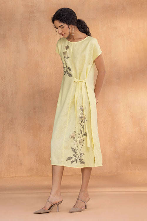 Golden Daisy Lemonade Bow Dress