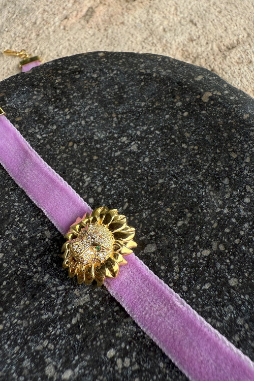 Timeless Lion Velvet Choker
