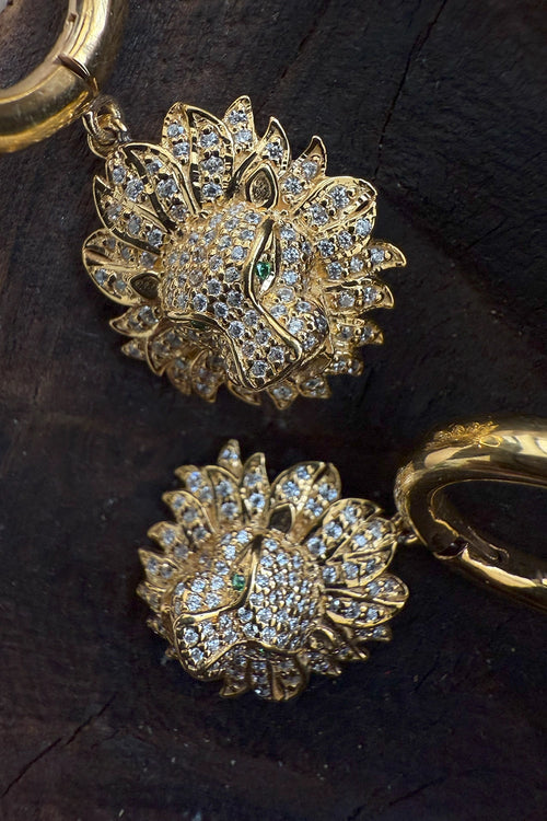 Lion Gold Hoops