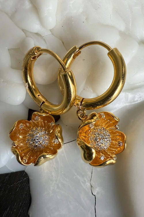 Sculptural Flower Hoops