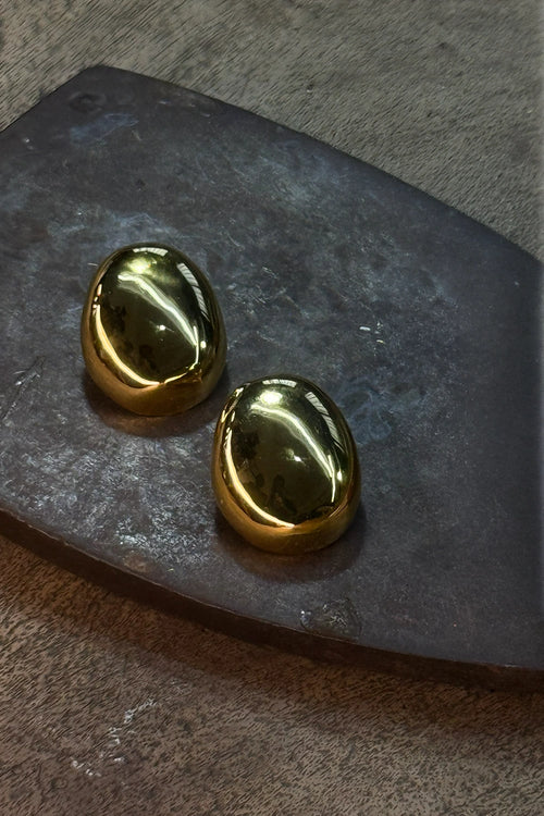 Gold Dome Earrings
