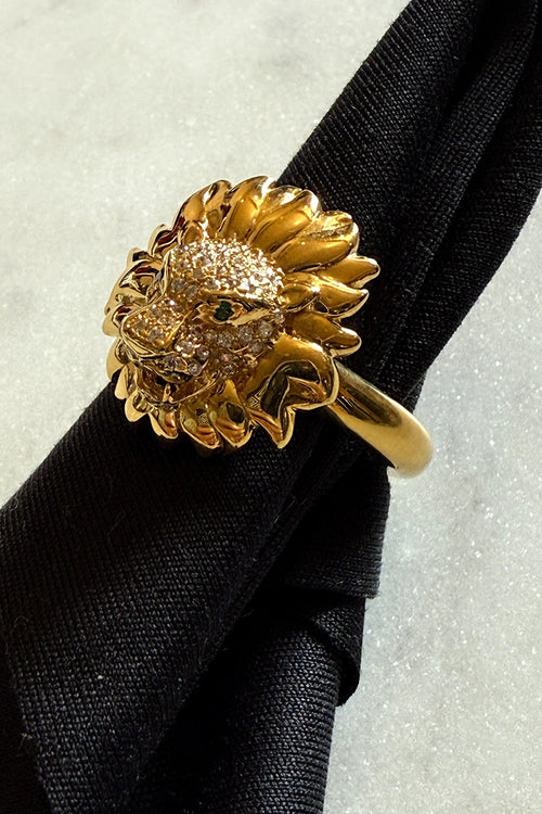 High Polish Lion Ring