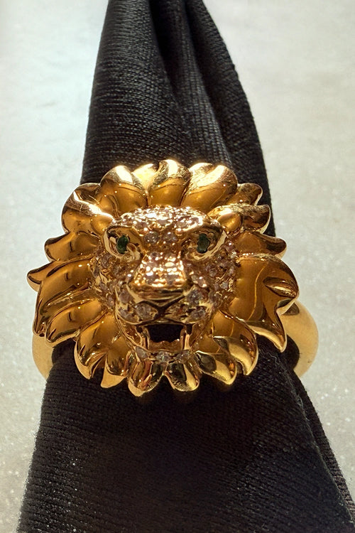 High Polish Lion Ring