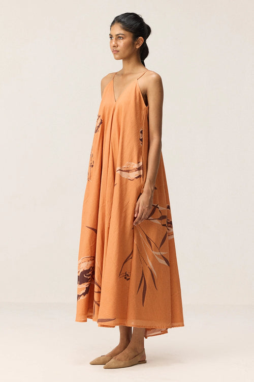 Flame Leaves Dress