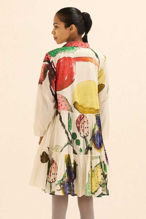 Multicolor Wall Flower Dress