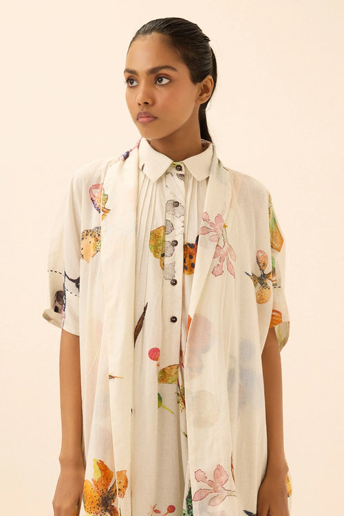 Multicolor Ivy Bloom Shrug