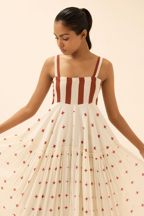 Off White Red Candycane Dress