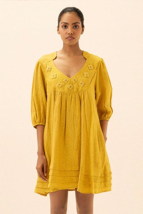 Mustard Mimosa Dress