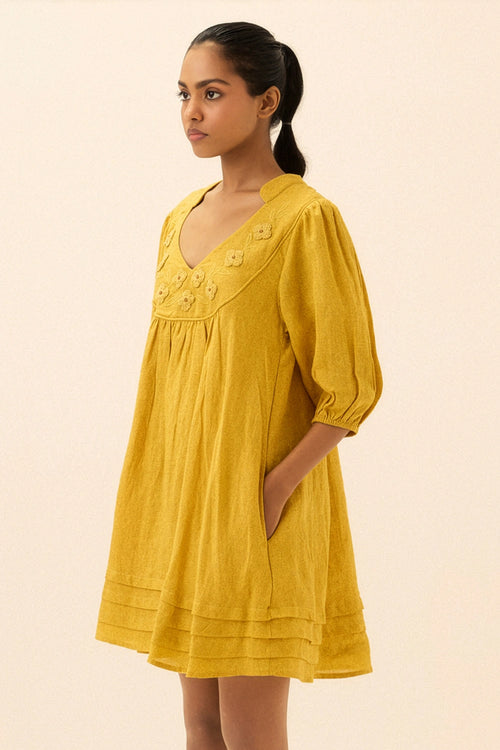 Mustard Mimosa Dress