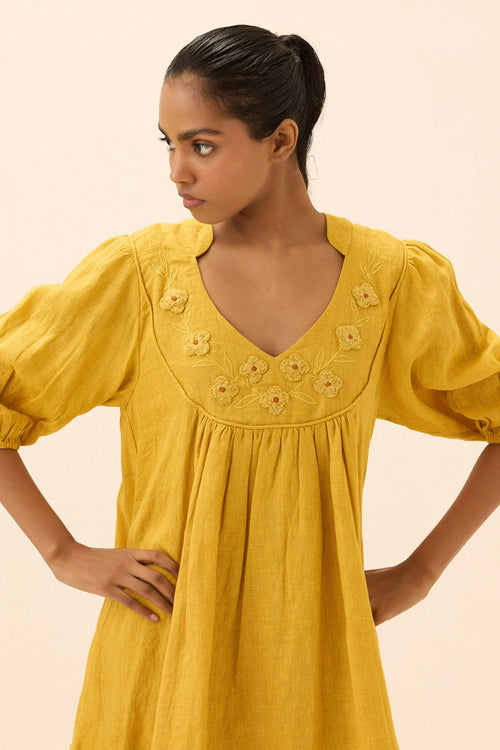 Mustard Mimosa Dress