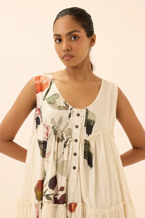 Multicolor Anar Bagh Dress