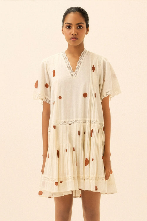 Off White Bower Vine Dress