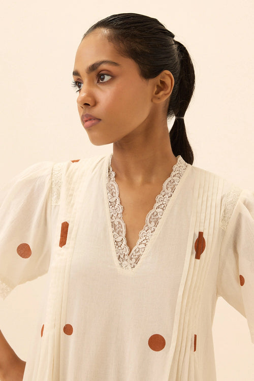 Off White Bower Vine Dress