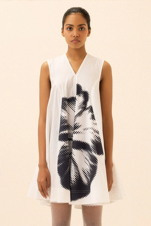 Off White Ice Petunia Dress