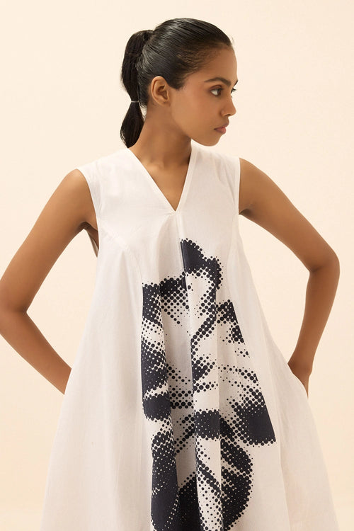 Off White Ice Petunia Dress