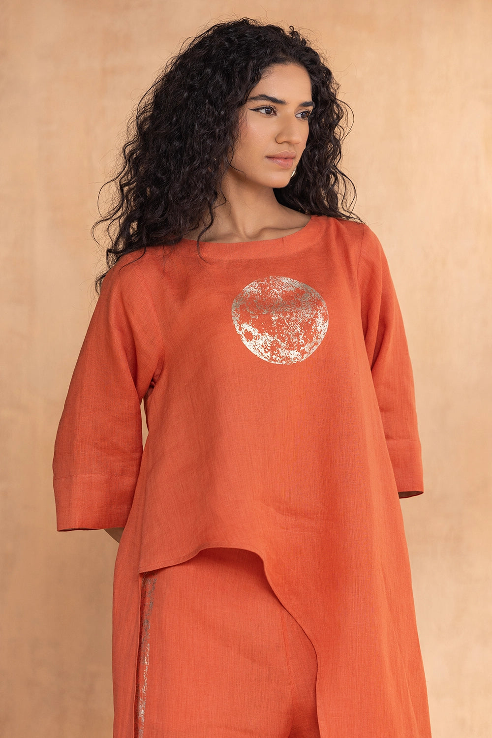 Luna Tangerine Long Top and Pant Set