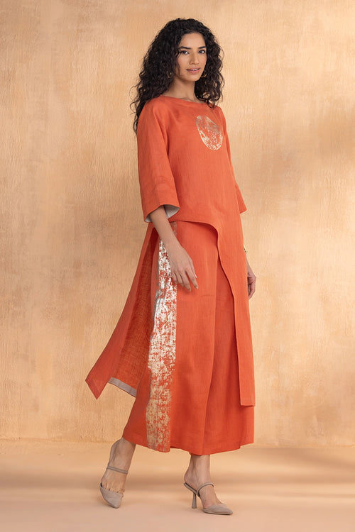 Luna Tangerine Long Top and Pant Set