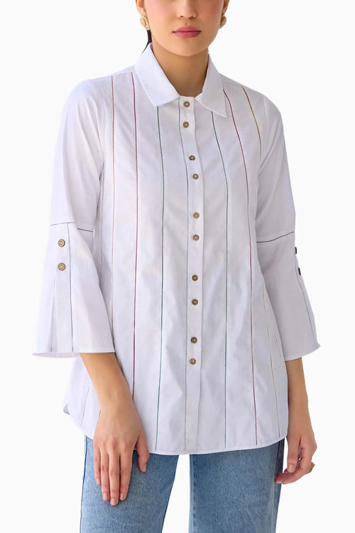 Heather White Shirt