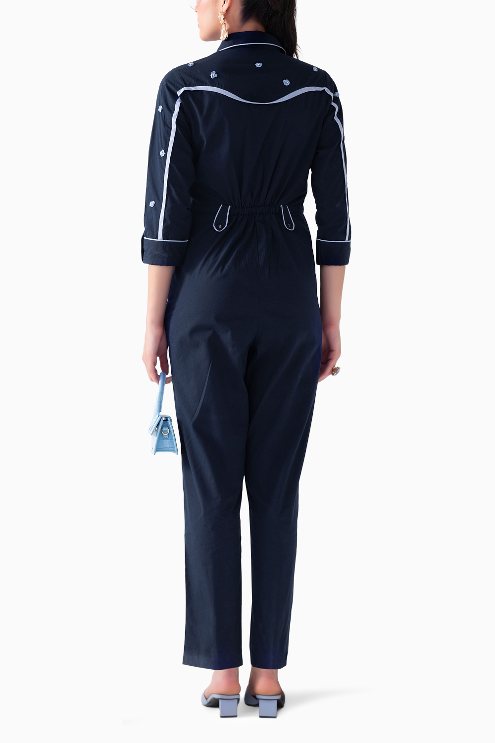 Caspian Navy Jumpsuit