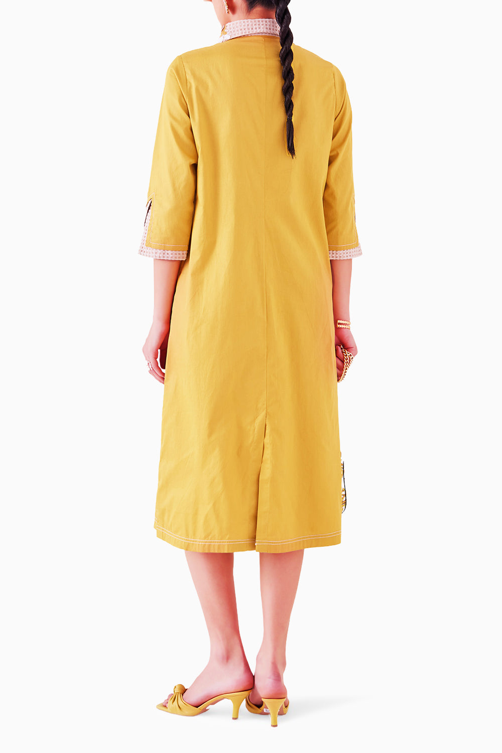 Colada Ochre Midi Dress